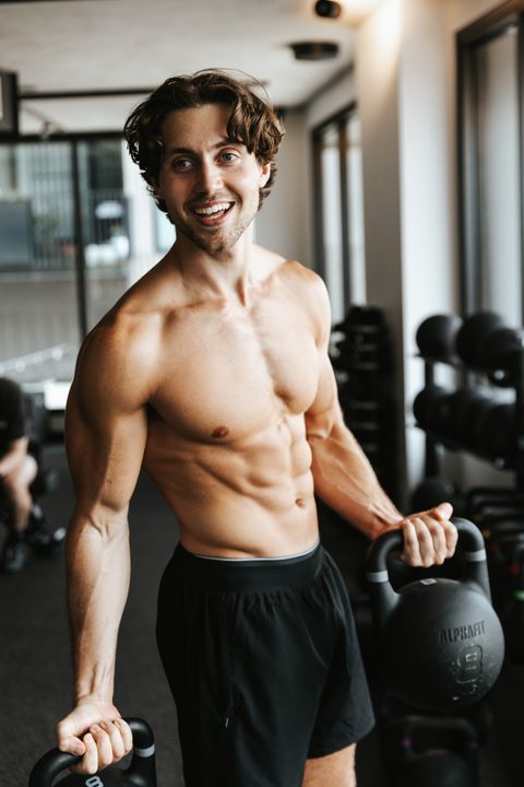 Jamie G coaching in the gym
